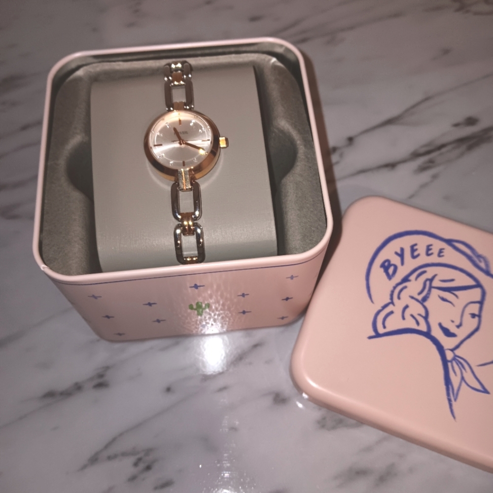 FOSSIL Two-Tone Stainless Steel Watch NWOT